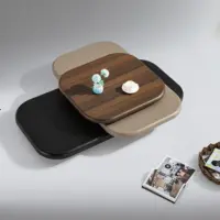Rotation 3 couches MDF placage en bois design litaian haut de gamme salon minimaliste table à thé inférieure loft appartement table basse