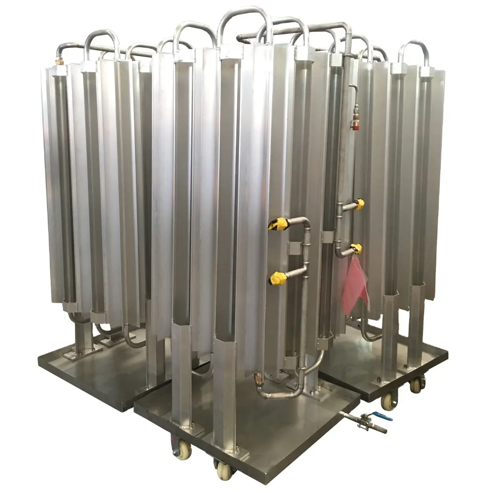 Liquid Oxygen Nitrogen Argon Hydrogen Lng Co2 Gas Air Ambient Vaporizer Stainless Steel Vaporization Horizontal Provided 2000
