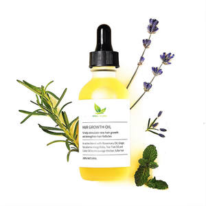 60ml Saç Uzatma Yağı Özel Etiketli Vegan Organik Biberiye Yağı, Saç Dökülmesini Önleyici, Yeniden Çıkarma, Saç Derisi Bakımı, Kuru Saç Canlandırıcı Yağ - Product Image 1