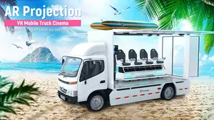 FuninVR Chair4 Seats Mobile Truck Cinema In Car Theater Equipment Vr Theme Park 9d Vr Car Mobile Cinema 12d Simulator Supplier