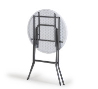 Usine En Gros Durable HDPE En Plastique 32in/80*110cm Rond Haut Pliant Table De Cocktail pour Intérieur Extérieur Partie À Manger Bar
