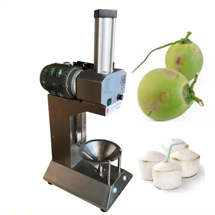 Cut coconut to half and coconut water milk extractor coconut milk making machine