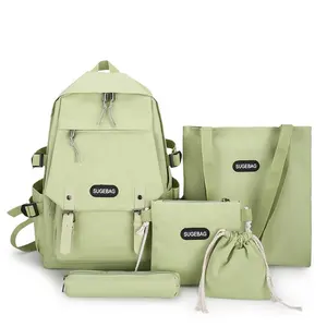 Хорошее качество, школьные сумки с коллажем, повседневный комплект для путешествий и отдыха для девочек 3 в 1, рюкзак, сумки