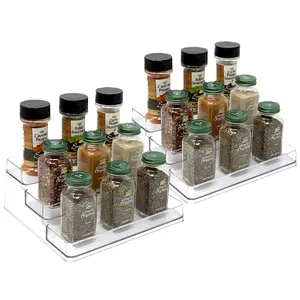 Factory Direct Transparent Spice Rack with Drawers for Kitchen Cabinet and Countertop Organization and Storage