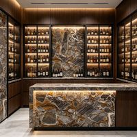 Grande dalle de marbre naturel de luxe à veinage assorti pour mur d'accentuation de chambre, plan de travail d'îlot de cuisine, villa