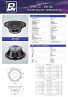 Caisson de basses de 18 pouces, système audio haute puissance 2500W pour les concerts et le renforcement acoustique des grandes salles