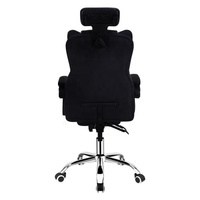 Chaise de bureau exécutive en cuir réglable en hauteur avec appui-tête et base en acier pour bureau à domicile