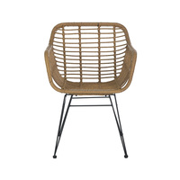 H003 Sortie d'usine Chaise de salle à manger en rotin en plastique de haute qualité tissée à la main Chaises de loisirs en rotin en plein air Luxe Moderne Vente en gros