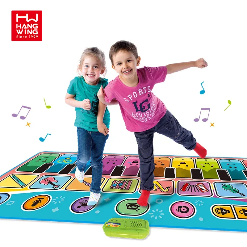 HW TOYS Colorful Cartoon High Quality Educational Toy Jouet Kids Dancing Musical Floor Piano Keyboard Play Mat