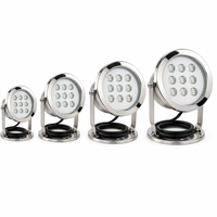 Projecteur de piscine plat DMX512 étanche IP68 en acier inoxydable 304, changement de couleur 2700-7000K, garantie 5 ans pour fontaine