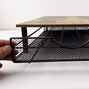 Organisateur de dosettes à café Oniya 35 emplacements en bois et métal, gain de place, <span class=keywords><strong>tiroir</strong></span> porte-dosettes pour accessoires de table de cuisine et décoration - Product Image 6