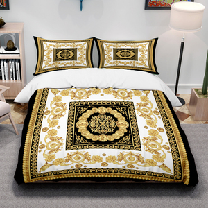 Juego de cama de poliéster 100% con estampado 3D de diseñador, 3 uds., funda nórdica de estilo árabe y sábana de Hotel, venta al por mayor ofrecida - Product Image 2