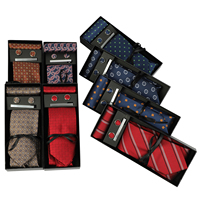 Ensemble Cadeau Cravate en Soie Personnalisé pour Homme, Motif Paisley, avec Pochette de Costume, Boutons de Manchette, Pince à Cravate et Emballage Coffret Cadeau – Vente en Gros