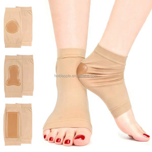 Funda de tendón de Aquiles con almohadilla protectora de talón de silicona, calcetines de compresión de soporte de talón, fascitis plantar, dolor de talón - Product Image 1