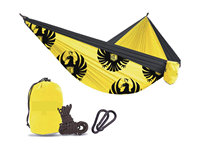 Hamac double portable en nylon Flyinchamp avec motifs personnalisés, capacité de 300 kg, pour le camping, les voyages en plein air, la survie, toutes saisons, 1-2 personnes, 2