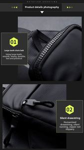 Sac de poitrine tactique minimaliste EDC pour hommes avec port USB, résistant à l'eau, sangle réglable, poches zippées sécurisées - Product Image 4