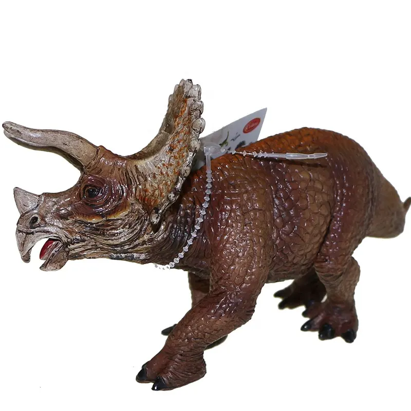 พีวีซีสัตว์ประเภทเด็กของเล่นพลาสติกไดโนเสาร์ของเล่นตัวเลข Triceratops ซัวเถาขายส่ง