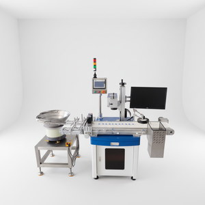 Machine de marquage laser UV automatique pour bouchons de bouteilles avec système d'alimentation rotative et de contrôle visuel pour la date d'expiration et le code de lot - Product Image 2