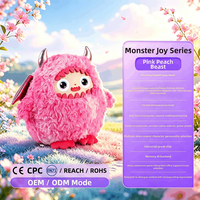 Peluche interactive électrique musicale AI Monstre Musical Rose Pêche Certifiée CE CPC ChatGPT Cadeau d'Anniversaire pour Enfants Chante Parle Danse