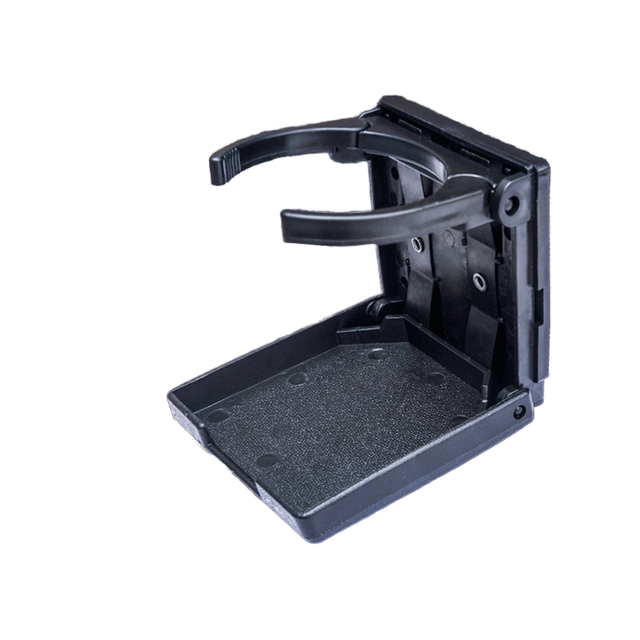AutoLiuma Foldable Adjustable Plastic Coffee Car Cup Holder Folding Adjustable Drink Holder Black