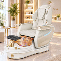 Kursi Spa Pedikur Pijat Shiatsu Seluruh Tubuh Desain Mewah Super Santai dengan Pompa Pembuangan