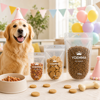Sacs Doypack personnalisés JIAHE pour aliments pour animaux de compagnie avec fermeture éclair, 200g, 5kg, 15kg, emballage transparent pour friandises pour chiens, vente en gros