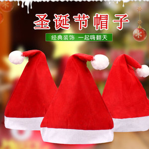 Chapeau de Noël rouge en tissu non tissé, taille unique, unisexe, pour adultes et enfants, chapeau festif pour fête - Product Image 5