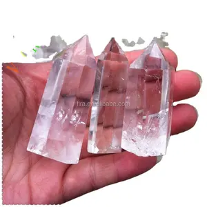 Kualitas Terbaik Grosir Tongkat Batu Permata Titik Kristal Quartz Bening Alami Tongkat Chakra Tongkat Penyembuhan