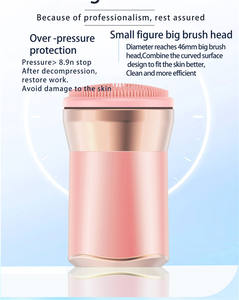 Brosse nettoyante visage électrique en silicone souple, 3-en-1, exfoliante, étanche IPX6, mini, nettoyage en profondeur - Product Image 5