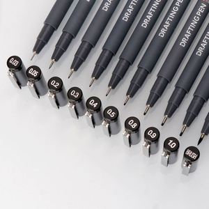 Ensemble de 11 stylos manga à pointes fines, encre noire, feutres fins pour le dessin, la calligraphie, le croquis et le traçage - Product Image 5