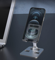 Prix usine Support de tablette en alliage d'aluminium Support de téléphone portable pliable réglable flexible universel de bureau