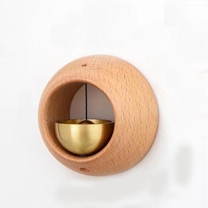 <span class=keywords><strong>Campanello</strong></span> Magnetico in Legno per Negozi, Vintage, con Campanella in <span class=keywords><strong>Ottone</strong></span>, Senza Fili, Adesivo per Porta - Product Image 4