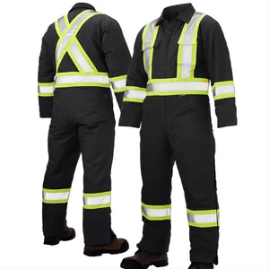 Fábrica fornecimento personalizado boilersuit homens 100% algodão tecido trabalhando roupas coverall workwear segurança caldeira ternos