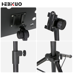 Pupitre de musique portable noir HEBIKUO P-06, réglable en hauteur, détachable, pupitre de musique professionnel pour les performances - Product Image 3