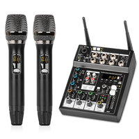 Microphone sans fil de réverbération d'interface audio du professionnel UF6-M 4 canaux 48V USB pour KTV