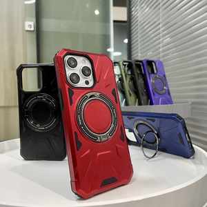 Rugged Magnetic đứng điện thoại trường hợp đối với <span class=keywords><strong>iPhone</strong></span> 16 Pro Max 15 14 13 Pro Heavy Duty bảo vệ với 360 độ xoay người giữ điện thoại - Product Image 5