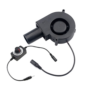9733 Electric Blower DC 12V 1.2A High Pressure Adjustable Speed Control Kit <b>Power</b> <b>Adapter</b> BBQ Smoker Fireplace Plastic Blades - Product Image 1