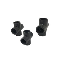 Conexión de Tubería Flexible de PVC de Alta Presión, Estándar DIN, 1 Pulgada, UPVC, Cruzada, Igual a DN25, 4 Vías