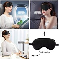 Ensemble de masques oculaires occultants respirants en polyester tissé effet soie de haute qualité et cadeau de sommeil en soie pour usage domestique