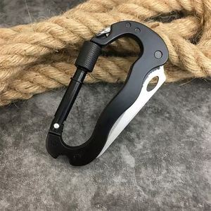 5 in 1 D-Shape Carabiner Knife Foldable for Survival <b>Multi</b>-<b>Tool</b> with EDC Hook for <b>Camping</b> & Hiking - Product Image 3