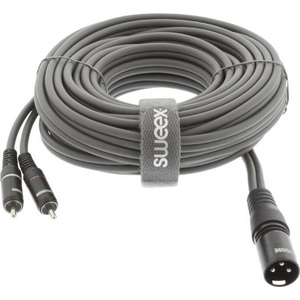Cable de audio Sweex XLR de 3 pines macho a 2x RCA macho, 10m, conector de audio estéreo - Product Image 2