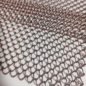 Kim loại dệt dây trang trí dệt dây lưới thép không gỉ chuỗi thư Rèm kim loại vải cho trần trang trí - Product Image 4