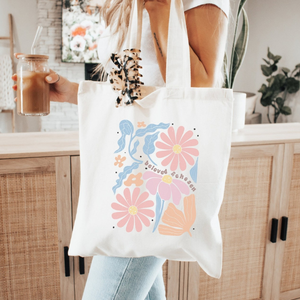 Custom Designed Tote Bag with Silvering Effect Logo <b>Canvas</b> Grocery Shopping <b>Handbag</b> Personalised Gift - Product Image 5