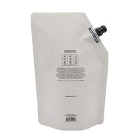 Vente en gros, sac d'emballage d'eau pour savon, détergent liquide à main de voyage blanc 34oz, pochette à bec en plastique rechargeable