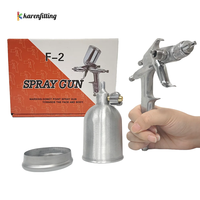 Pistol Semprot Daya Tinggi F-2 0.5mm Gravity Feed Touch-Up Industri Tekanan Tinggi Pneumatik Pistol Semprot Udara Bodi Paduan Logam Daya Tahan Lama