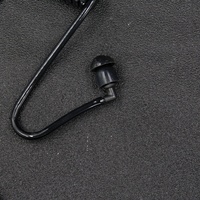 Écouteurs sans fil à réduction de bruit et sans rayonnement, accessoires pour talkie-walkie, écouteurs détachables noirs avec tube d'air