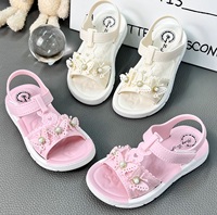 Nouvelles sandales d'été pour enfants, chaussures de princesse tendance, sandales douces pour filles, sandales à glissière pour bébés, chaussures pour enfants