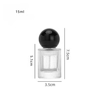 YMP Flacon pulvérisateur de parfum rond en verre vide de haute qualité 15 ml avec pompe, diffuseur à bâtonnets, gravure mate, couleur personnalisée, MOQ 100 pièces