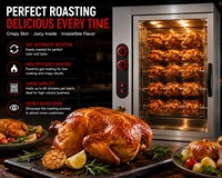 Four à rôtir au gaz commercial pour poulet, en acier inoxydable, machine automatique de rôtissage de poulet pour restaurant