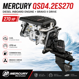 Moteur marin SCDC Cummis MerCruiser QSD4.2ES270 270HP avec transmission Bravo II Common Rail pour bateau - Product Image 1